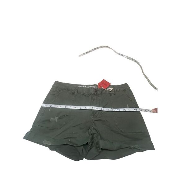 Mossimo Mid Rise Olive Green Roll up distressed shorts Sz 10 NWT - Picture 6 of 8